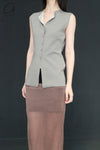 SWAYING/KNIT double-sided slim cardigan vest SW24SS1T48 marl